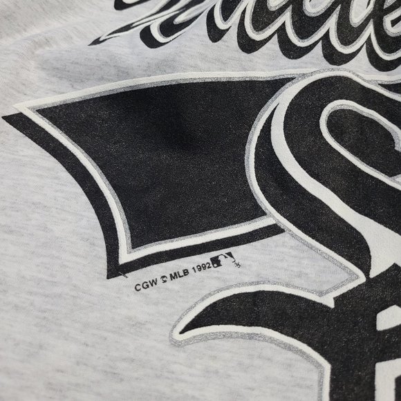 1992 Vintage MLB Chicago White Sox Baseball Light Grey T-Shirt - Picture 8 of 8